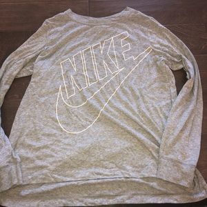 Grey Nike Long Sleeve T-Shirt